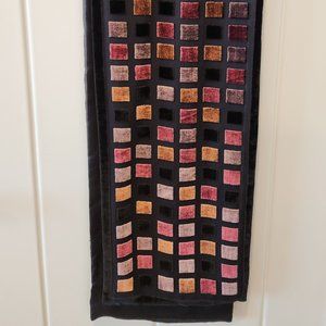 Elegant sheer opera scarf - Silk Black iridescent - Metroplitan Opera